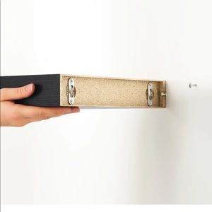 3 Brand new floating black shelves